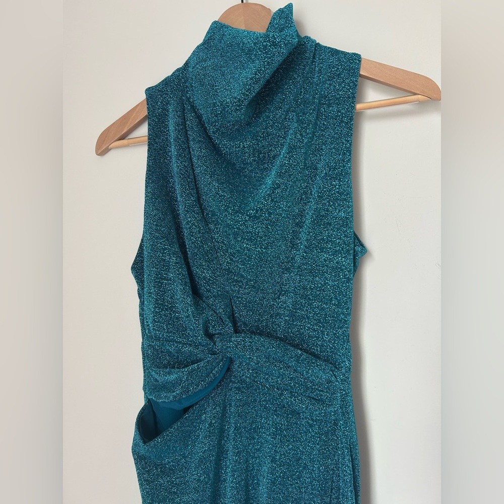 BAOBAB Blue Metallic sleeveless maxi dress - Picture 4 of 15
